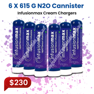 6 x 615G N2O Cannister Infusionmax Cream Charger