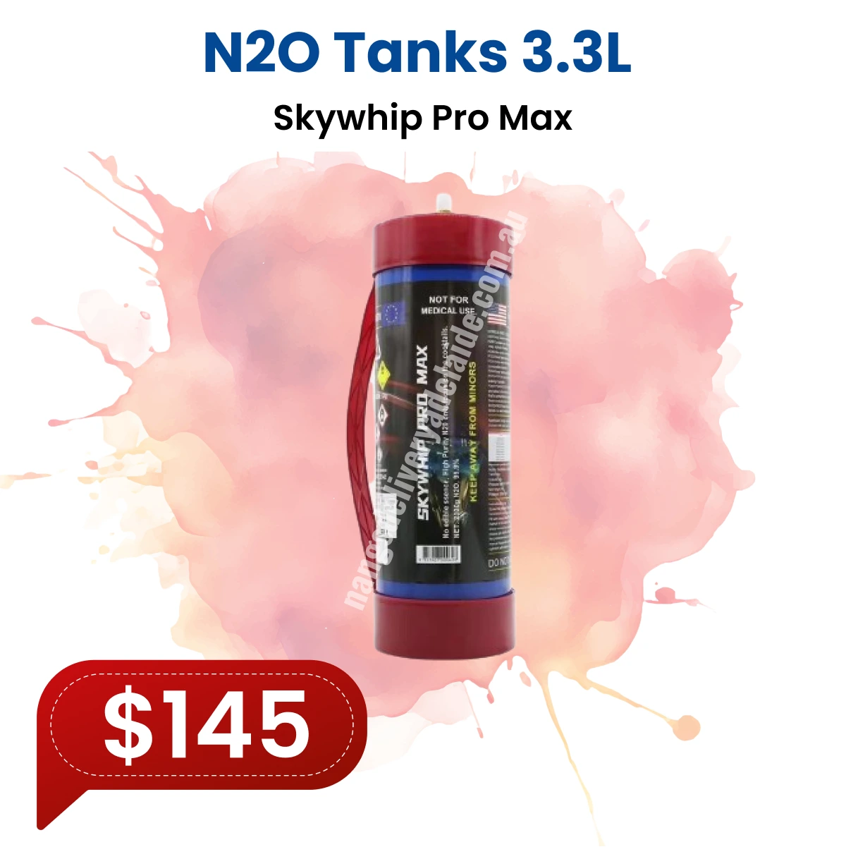 Skywhip Pro Max 3.3L Cream Chargers N2O Tank