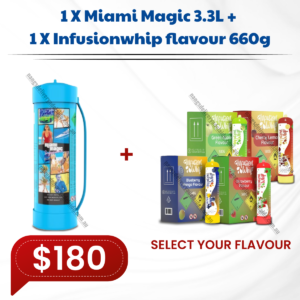 1x Miami Magic 3.3L tank + 1x Infusionwhip flavour 660g tank