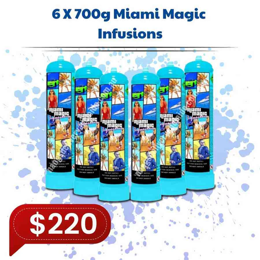 Miami-Magic-Infusions-700g-N2O-Cannister-(6-Bottles)