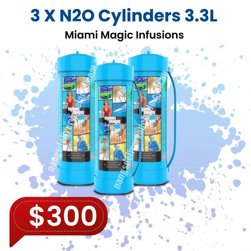 Miami Magic Infusions 3 x N2O Cylinders 3.3L
