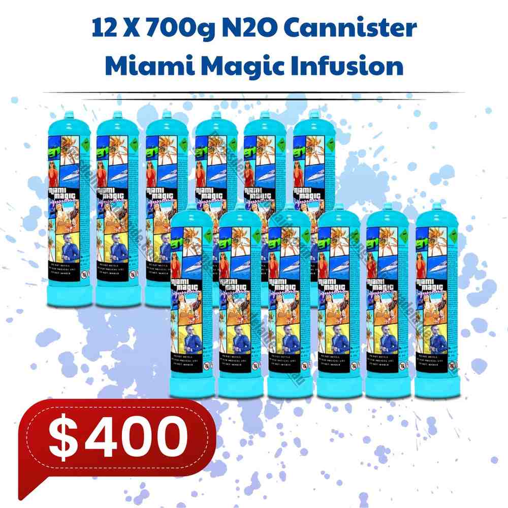 Miami Magic Infusions 700g N2O Cannister (12 Bottles)
