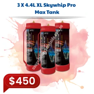 3 x Skywhip Pro Max 4.4L N2O Tank