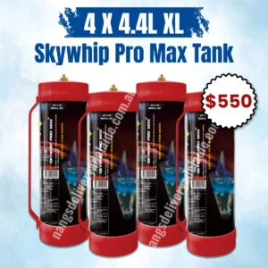 4 x Skywhip Pro Max 4.4L N2O Tank