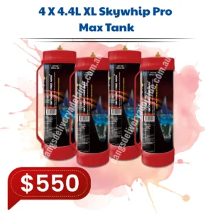 4x Skywhip Pro Max 4.4L N2O Tank
