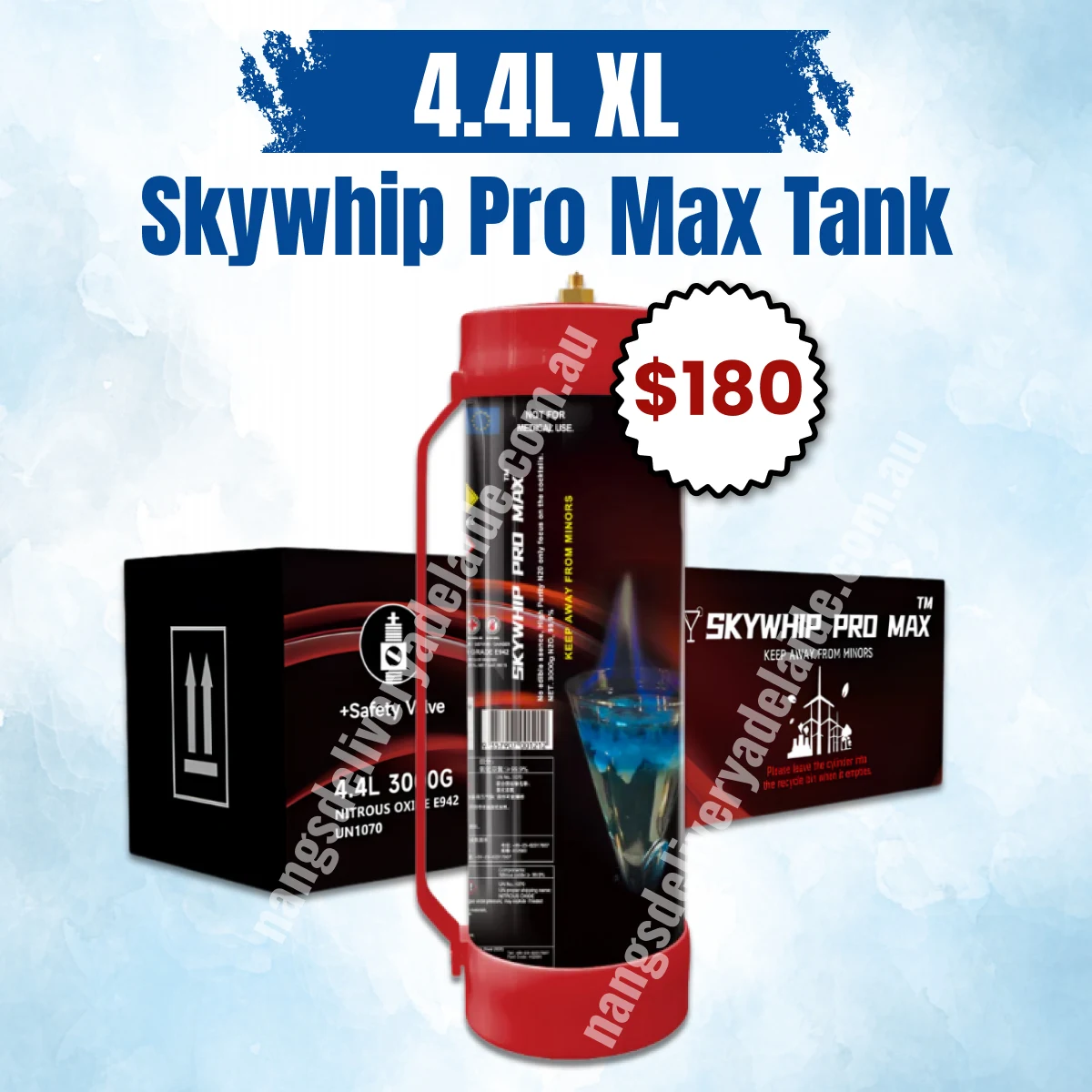 Skywhip Pro Max 4.4L N2O Tank