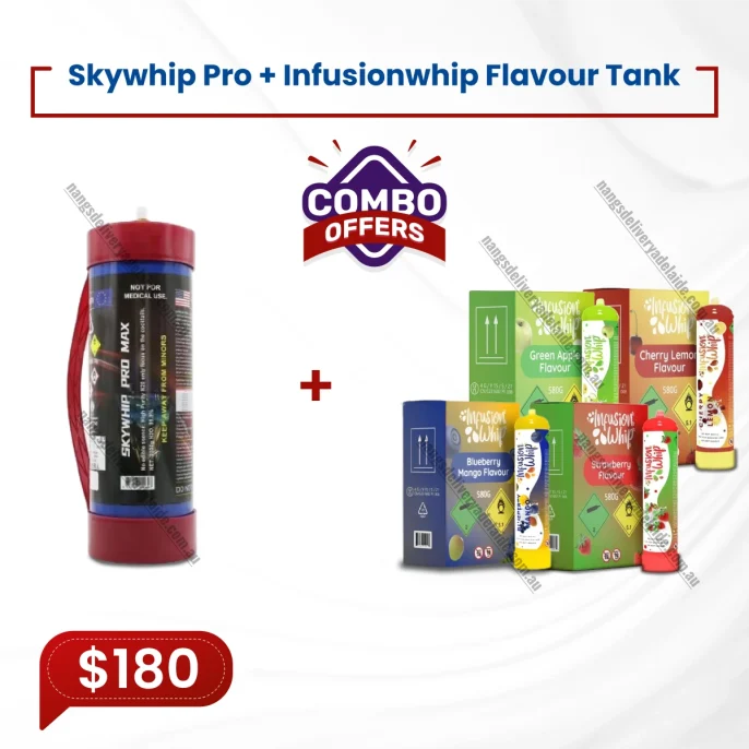 1x Skywhip Pro Max 3.3L tank + 1x Infusionwhip flavour 580g tank AD